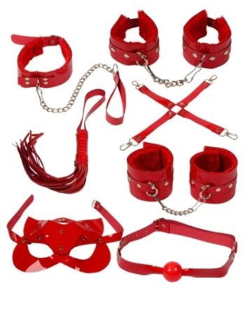 7 Parça Kedi Maskeli Deri Fantezi ve Rol Yapma Seti